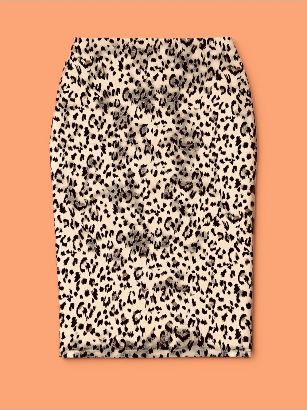 Leopard Print Pencil Skirt in Beige and Black